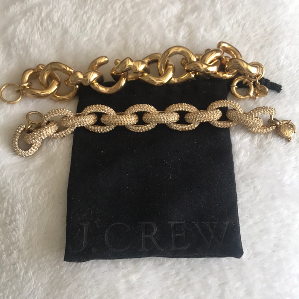 J.Crew gold chain link bracelets